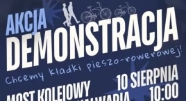 Walczą o kładkę pieszo-rowerową przez Wisłę. Akcja demonstracja 