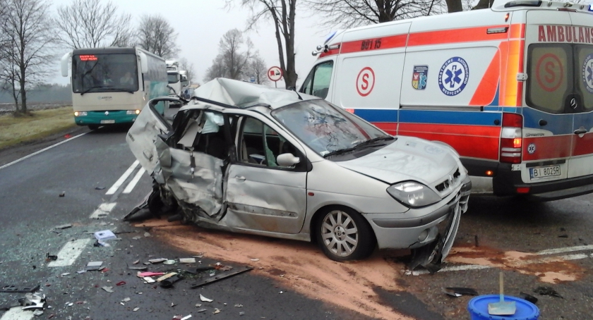 Wypadek na krajowej nr 19 w okolicach wsi Ploski