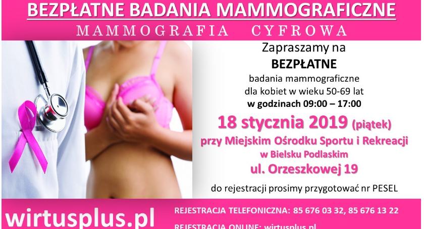 Bielsk Podlaski: Bezpłatne badania mammograficzne