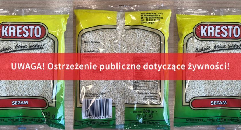Niebezpieczna partia produktu – sezam marki Kresto