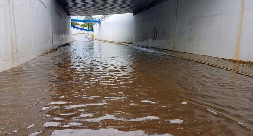 Zalany tunel i powalone drzewa w powiecie ciechanowskim [zdjęcia]