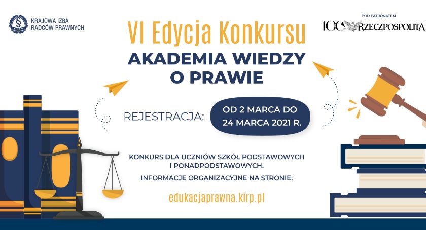 Trwają zapisy do konkursu wiedzy prawnej dla uczniów