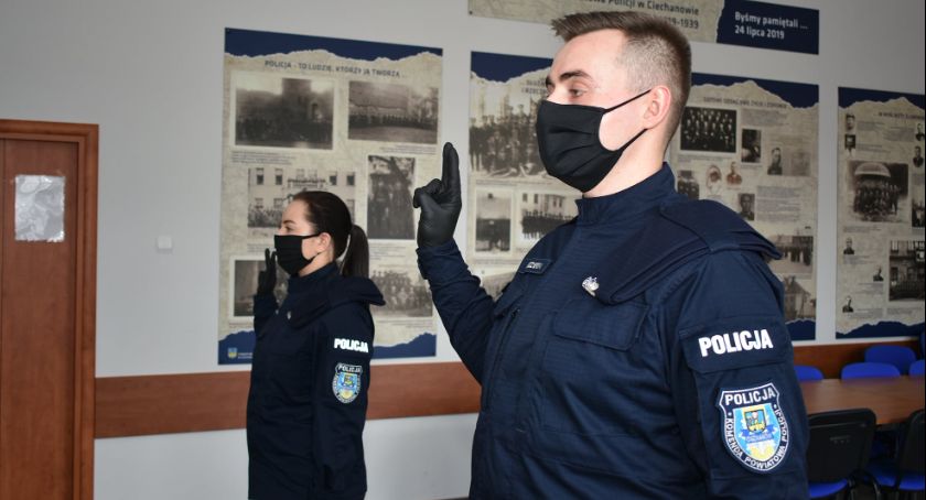 Nowi funkcjonariusze ciechanowskiej policji złożyli ślubowanie