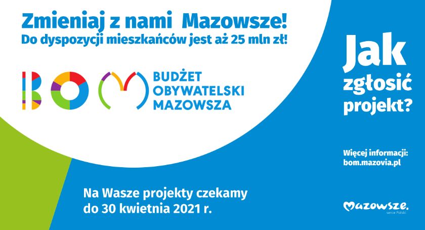 Dwa tygodnie na zgłaszanie projektów do Budżetu Obywatelskiego Mazowsza