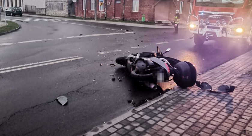 Młody motocyklista ranny w wypadku