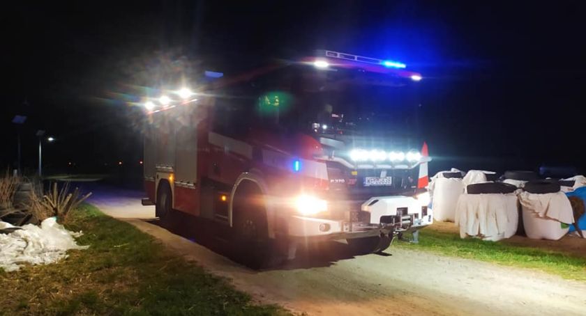 Pożar budynku pod Ciechanowem