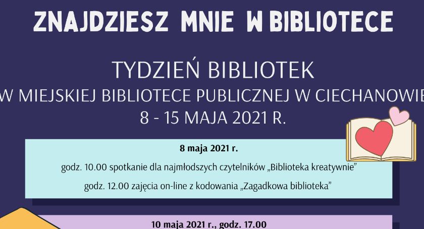 MBP w Ciechanowie zaprasza na Tydzień Bibliotek