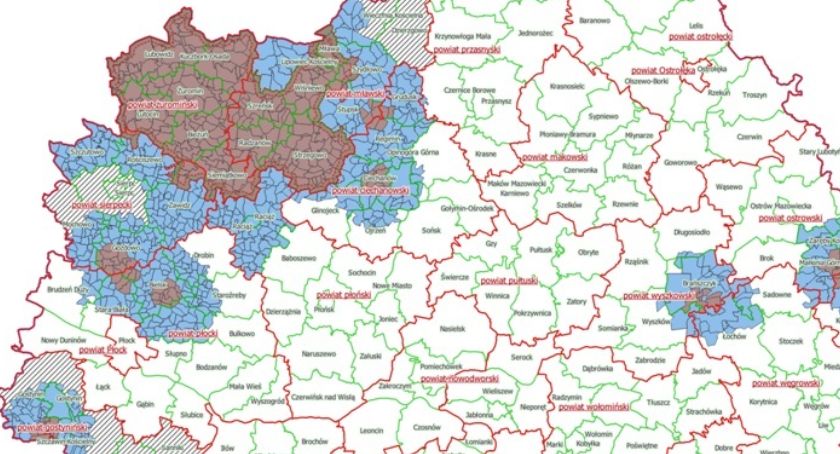 Kolejne miejscowości z powiatu ciechanowskiego obszarem zapowietrzonym i zagrożonym