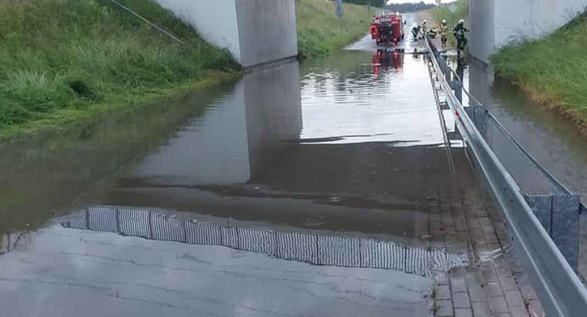 Zalany tunel i połamane drzewa w powiecie ciechanowskim [zdjęcia]