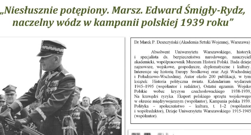„Niesłusznie potępiony. Marsz.Edward Śmigły-Rydz, naczelny wódz w kampanii polskiej 1939 roku” - prelekcja w Muzeum