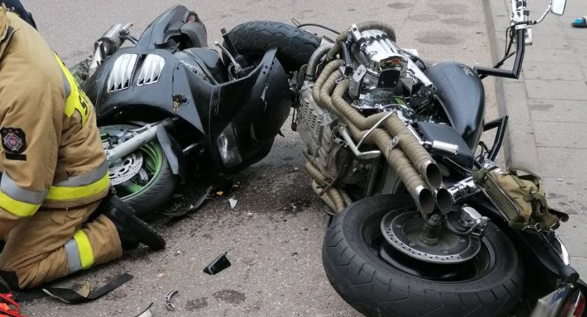 Zderzenie dwóch motocyklistów
