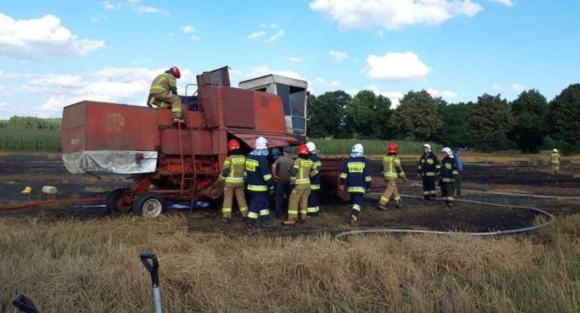 Pożar podczas prac polowych pod Ciechanowem [zdjęcia]
