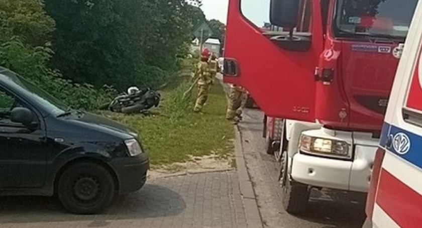 Motocyklista ranny po zderzeniu z Fiatem