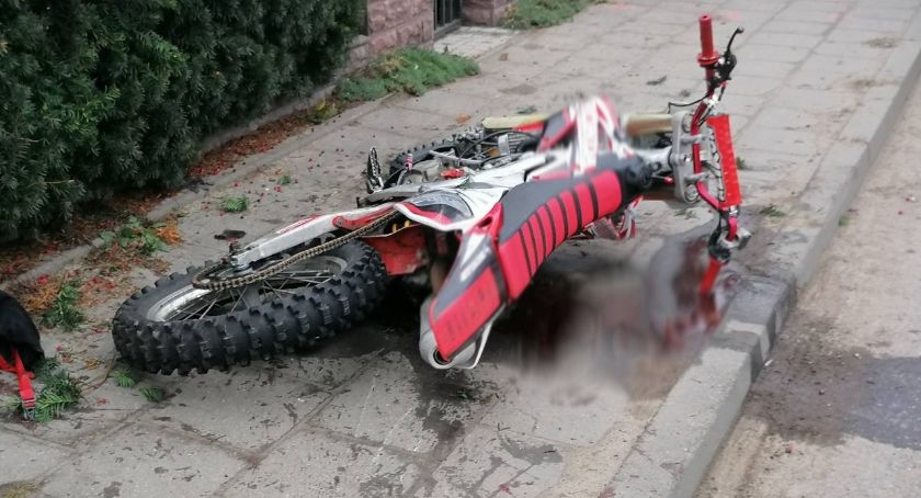 Motocyklista ranny w wypadku
