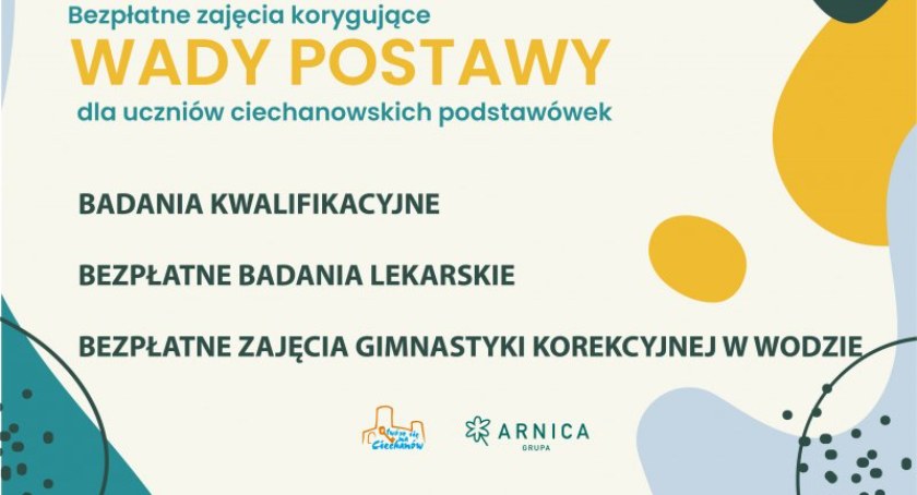 Bezpłatne zajęcia korygujące wady postawy dla uczniów ciechanowskich podstawówek