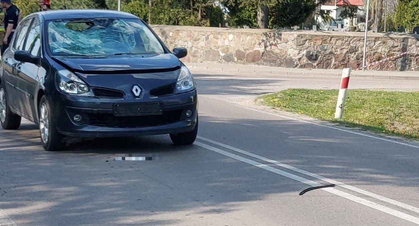 Rowerzystka ranna w wypadku