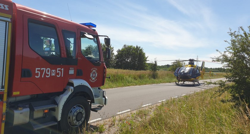 Wypadek na motocyklu. Jeden z uczestników był poszukiwany [zdjęcia]