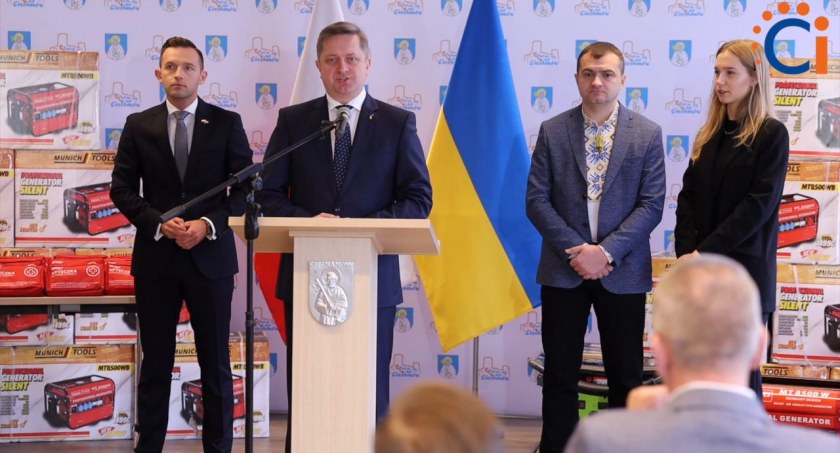 Ciechanów przekazał drony i agregaty partnerom z Ukrainy [wideo]