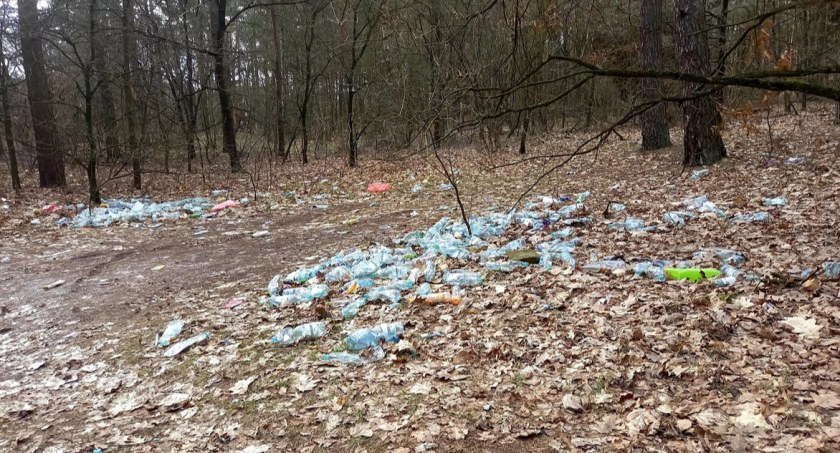 Wasze Info: Las w Gąskach zasypany plastikowymi butelkami [zdjęcia]