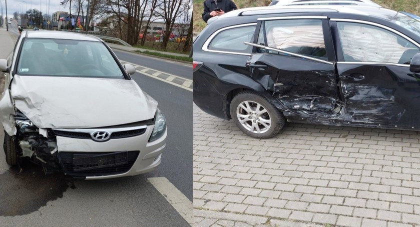 Wypadek w Ciechanowie. Ranna pasażerka [zdjęcia]
