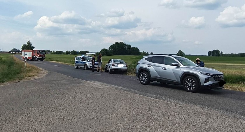 Najpierw wypadek, później kolizja. Sprawcą ten sam kierowca