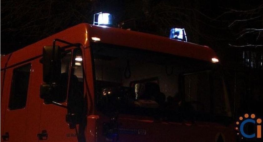 W Ciechanowie płonął dostawczak