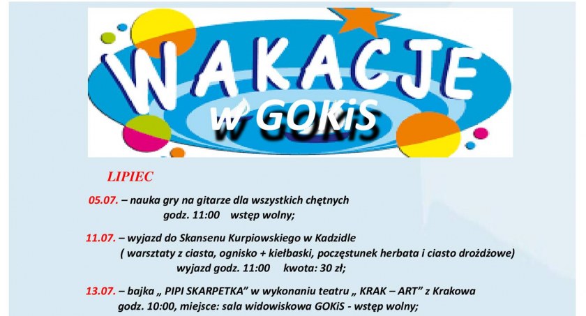 Wakacyjna propozycja dla dzieci