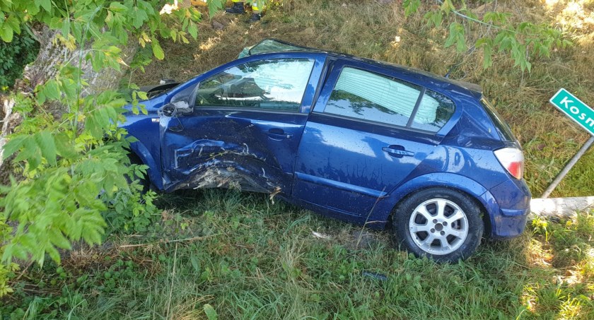 Opel uderzył w drzewo. Za kierownicą młoda kobieta [zdjęcia]