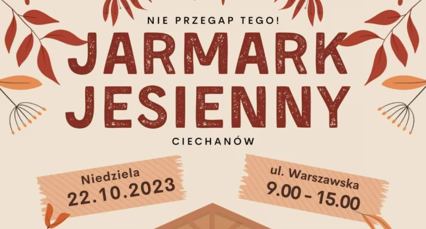 Jarmark jesienny na ciechanowskim deptaku