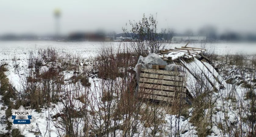 Koczował w szałasie z palet. Zimę spędzi za kratkami