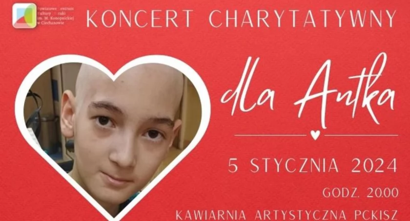 Ciechanów: charytatywny koncert dla Antosia, walczącego z nowotworem