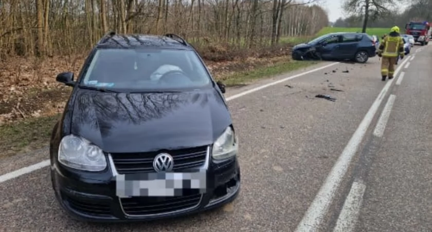 Wypadek pod Ciechanowem. Trzy osoby trafiły do szpitala [zdjęcia]