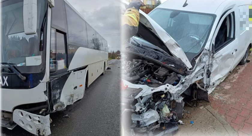 Zasłabł za kierownicą, uderzył w autobus