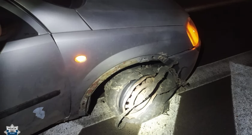 Pijany jechał uszkodzonym autem