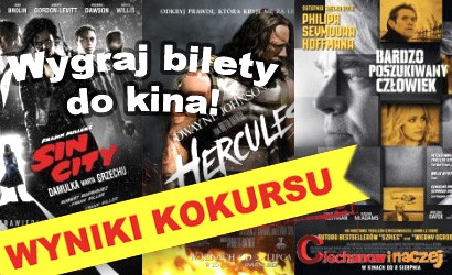Wyniki konkursu: Wygraj bilety do kina!