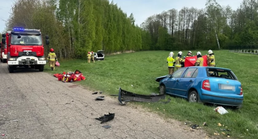 Kobieta zginęła w wypadku, dziecko w ciężkim stanie trafiło do szpitala