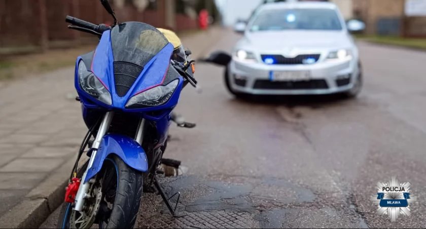 Pijany motorowerzysta ranny w wypadku