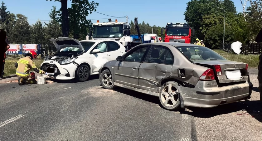 Wypadek drogowy w powiecie ciechanowskim [zdjęcia]