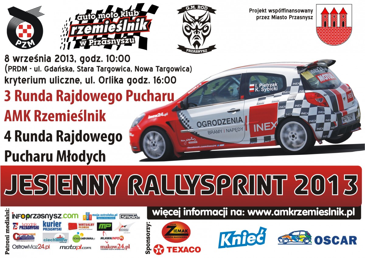 Jesienny Rallysprint 2013 już w niedzielę!
