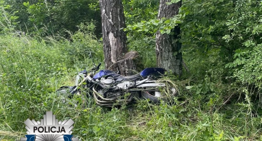 Motocyklista ranny w wypadku [zdjęcia]