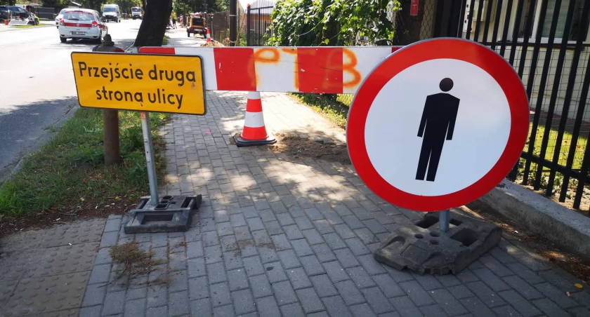 Utrudnienia na jednej z głównych ulic w Ciechanowie