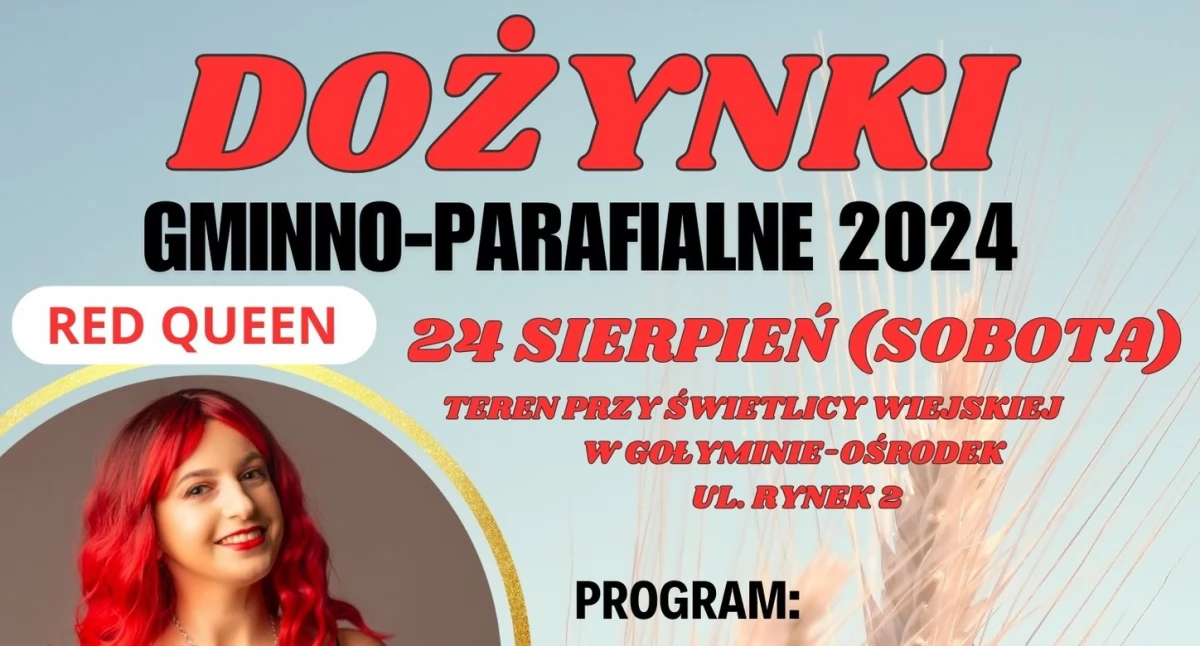 Gminno-parafialne dożynki w Gołyminie-Ośrodku [program]