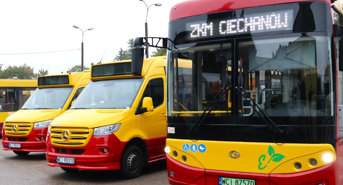 Trzy nowe autobusy miejskie wyjechały na ulice Ciechanowa