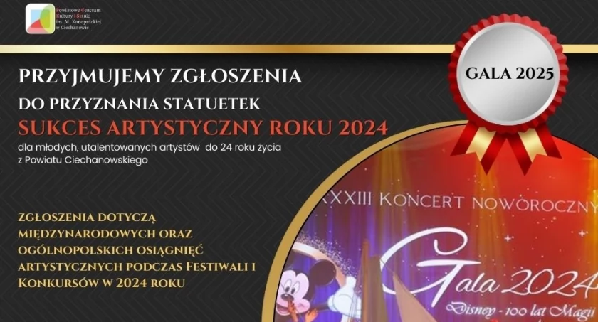Zgłoszenia do przyznania statuetek Sukces Artystyczny Roku 2024