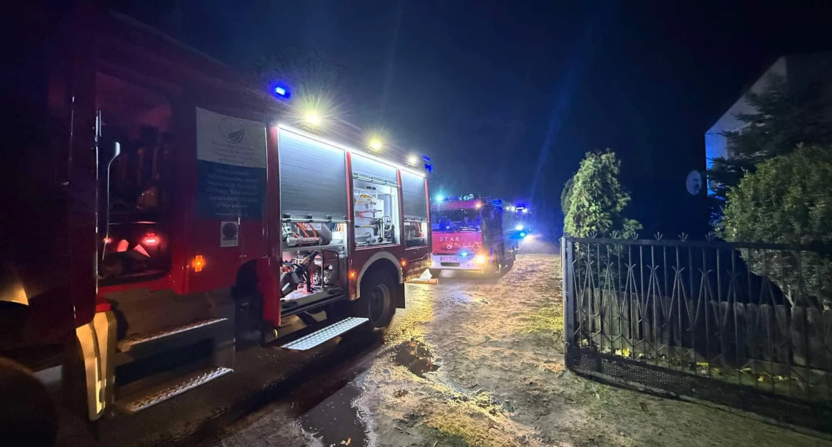 Nocny pożar w domu w powiecie ciechanowskim. Mieszkańców uratowała czujka