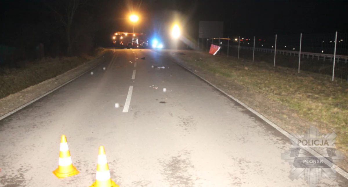 Tragedia na drodze, zginął pieszy. Kierowca myślał, że uderzył w zwierzę i odjechał