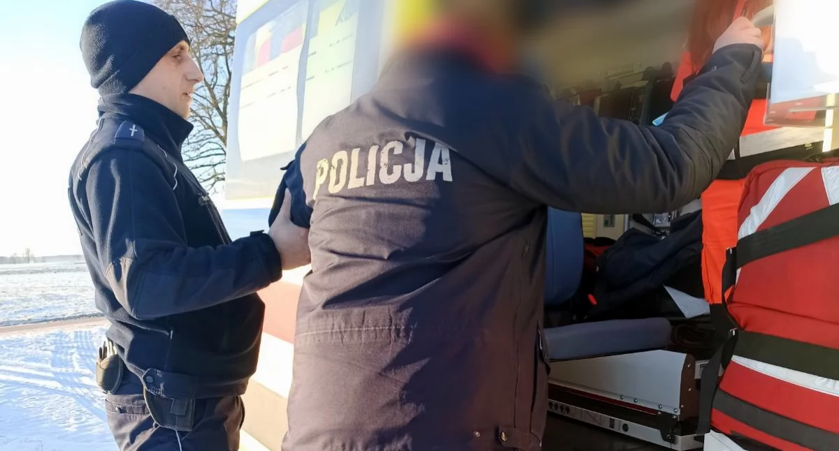 O krok od tragedii. Na polu znaleźli wyziębioną 32-latkę