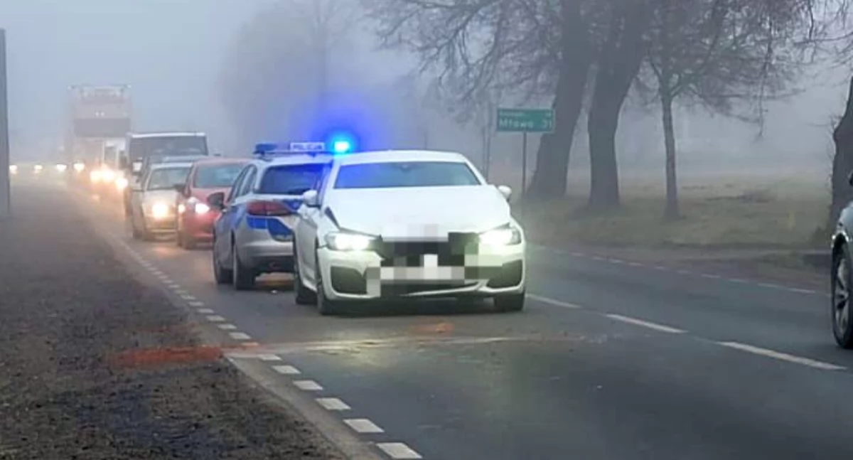 Trzy samochody zderzyły się koło Ciechanowa [zdjęcia]