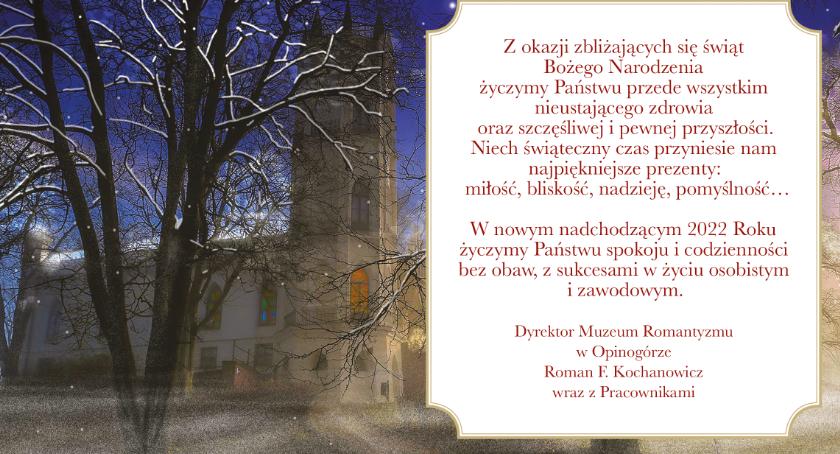 Życzenia od Muzeum Romantyzmu w Opinogórze