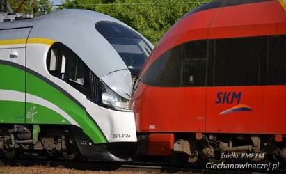 Zdjęcia - Zderzenie pociągu do Ciechanowa z SKM w Warszawie, 